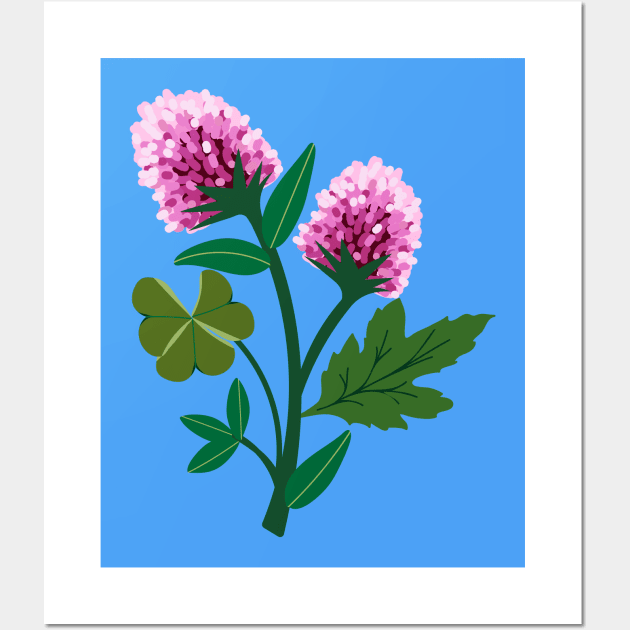 Clover flowers Wall Art by Jennifer Ladd